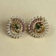Handmade Brass Metal Jewellery Paisley Stud Earrings